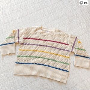babyGap Pointelle Sweater Striped Multistriped 4 years